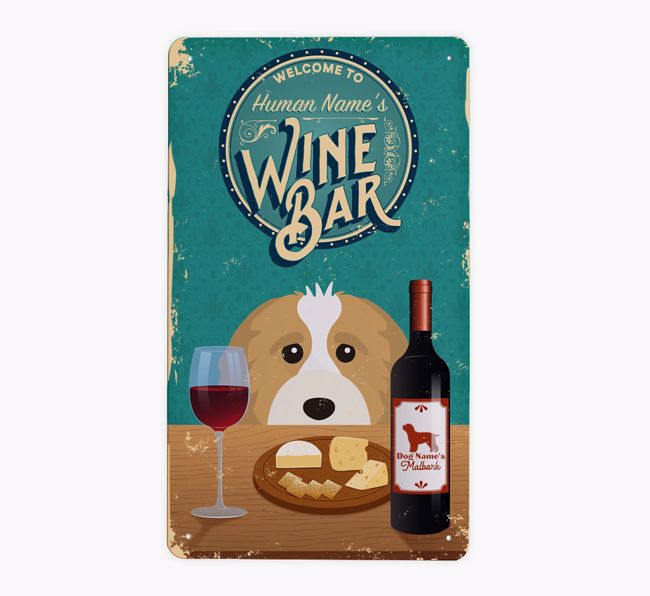 Wine Bar: Personalised {breedFullName} Metal Sign